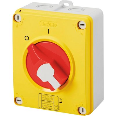 Disconnector switch - hp - emergency - in insulated box - 32a 2p - padlockable red handle - ip66/67/69 Ref. GW70434P. DIAYTAR NIGERIA: Where shopping is a pleasure with affordable prices and reliable delivery service.