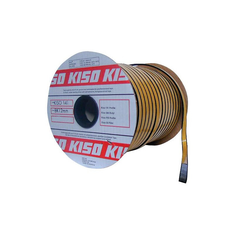 Kiso 141 EPDM glazing/frame seal, thickness 3 x width 15 mm, 100 ml roll, black. DIAYTAR NIGERIA brings the marketplace to every Nigerian home with affordable prices and quick delivery.