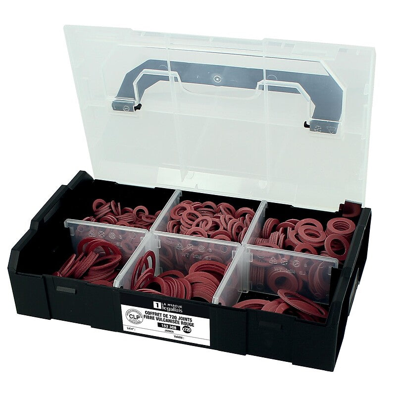 Red vulcanized fiber gaskets DGS VS4-ACS CLP Jarnon L-BOXX box of 720 gaskets. DIAYTAR NIGERIA: Your partner in affordable online shopping with dependable delivery within 8 days.