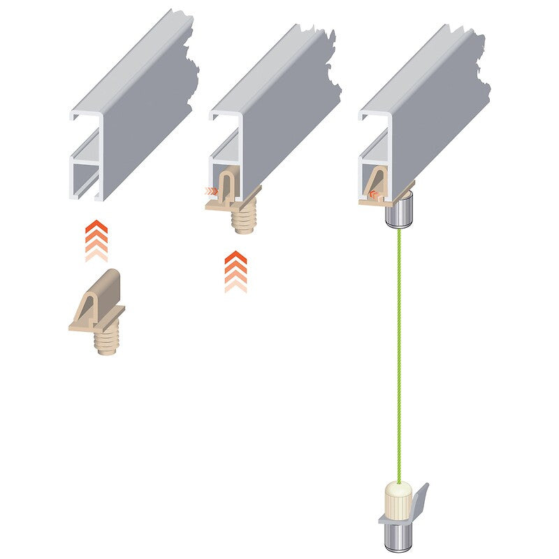Civiclic picture rail kit 2 wires of 2m + 2 white suspension hooks 2m. Discover why millions choose DIAYTAR for affordable online shopping with delivery in just 5-8 days.