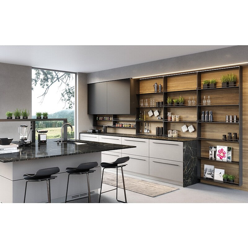 Complete Flag shelving kit - solid aluminium frame - height 180 mm x width 600 mm - black finish. DIAYTAR NIGERIA: Where affordability meets variety, with thousands of products delivered in less than 8 days.