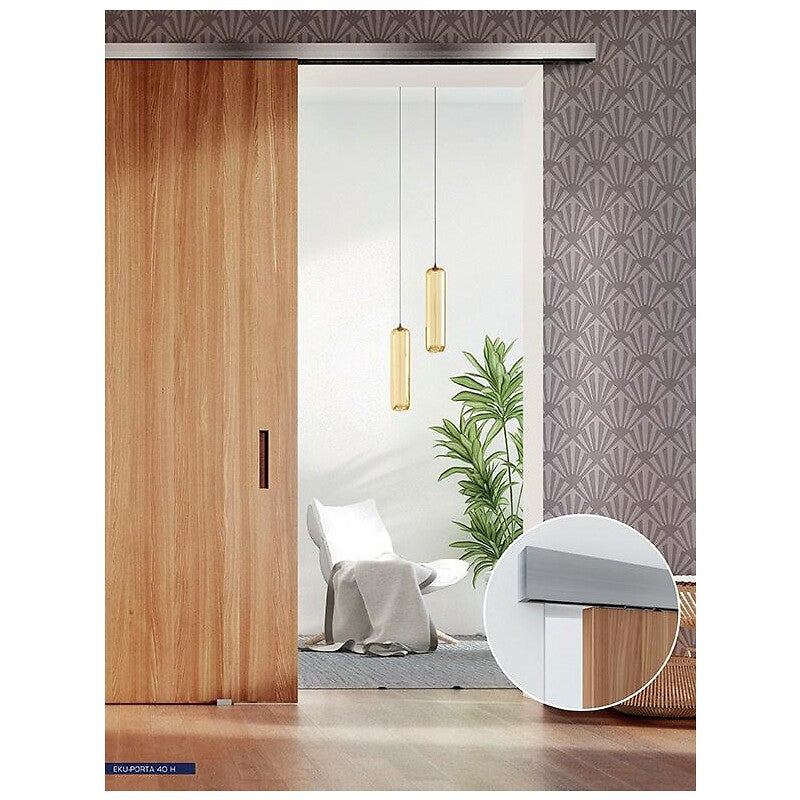 Complete kit EKU-PORTA 40 H - for 1 door - with shock absorbers - 2000 mm rail. DIAYTAR NIGERIA connects you with thousands of products at competitive prices, delivered within a week.