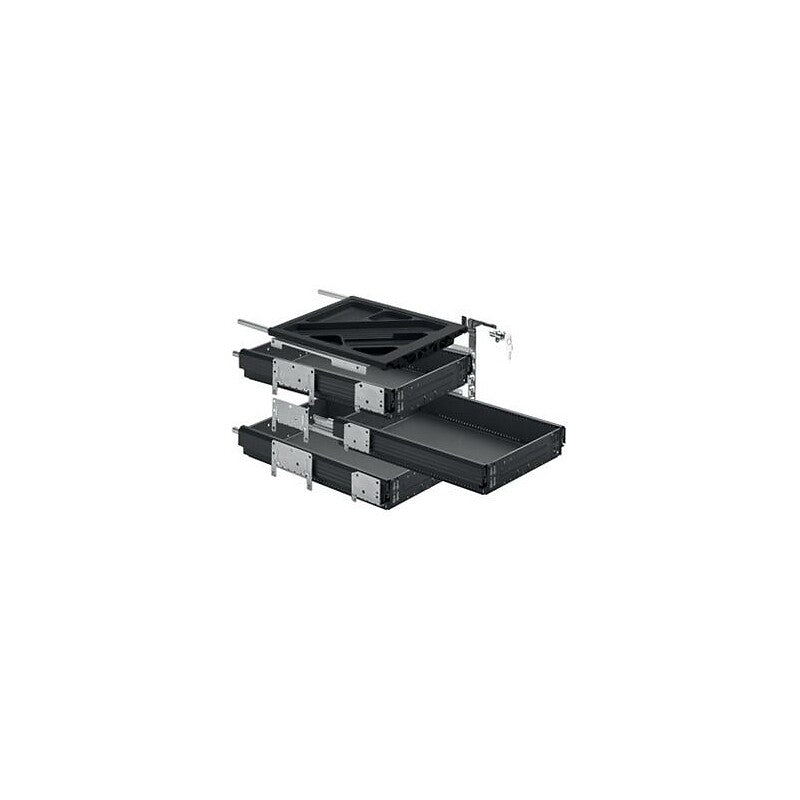 3 drawer unit kit, full extension, Silent System, 392 x 730, black. DIAYTAR NIGERIA: Connecting Nigerians with affordable products through our expansive e-commerce platform.