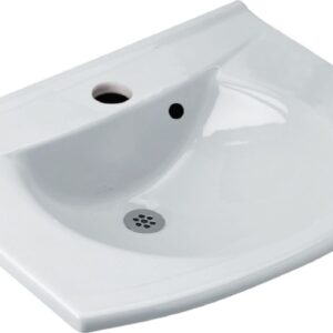 PORCHER MATURA 65 x 50 stoneware washbasin with overflow, white Ref. P136301. Your digital shopping ally, DIAYTAR NIGERIA offers extensive selection with budget-friendly delivery.