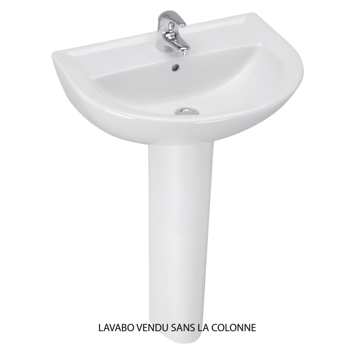 PORCHER ULYSSE 2 washbasin 60 x 47 cm in stoneware with overflow, white Ref. P125601, with or without additional accessories.. Nigeria-Materiels.com provides a comprehensive range of industrial and plumbing materials. Your satisfaction is guaranteed.