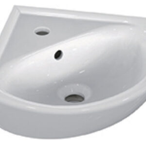ULYSSE 34 cm white corner washbasin Ref. E899701. DIAYTAR NIGERIA: Connecting every Nigerian with quality products at prices everyone can afford.