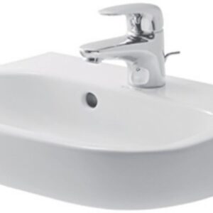 DURAVIT D-CODE hand basin, 45 x 34, with overflow and tap platform, White Ref. 0705450000. DIAYTAR NIGERIA delivers more than purchases - we deliver affordable shopping solutions within the week.