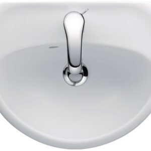 JACOB DELAFON MIDEO 45 x 35 cm washbasin, freestanding, 1 hole, white Ref. E4338-00. Shop without compromise at DIAYTAR NIGERIA, where quality, affordability, and quick delivery coexist.