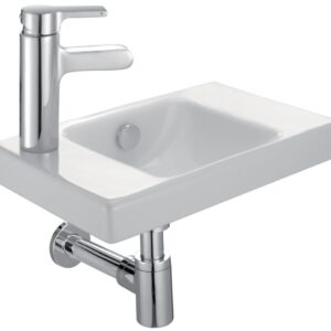 JACOB DELAFON ODEON UP 40x25 left perc white washbasin ref E4759G00. Experience the ultimate in shopping convenience with DIAYTAR NIGERIA's vast catalog and 5-8 day delivery.