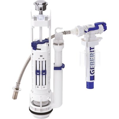 Geberit complete flush mechanism types 290 - 380, dual flush, universal supply, 12 X 17 brass nipple, bright chrome, ref. 283.304.21.2. Shop with purpose at DIAYTAR NIGERIA and receive quality products at budget rates within 8 days.