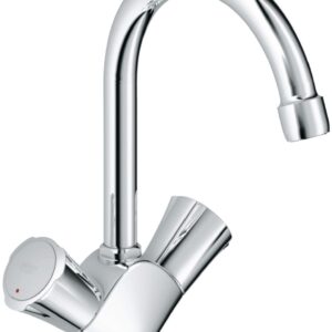 GROHE COSTA L basin mixer, thermally insulated metal handles, high swivel spout, aerator, pop-up waste and pop-up waste, Ref. 21094001. DIAYTAR NIGERIA brings the marketplace to your screen with affordable products delivered in 5-8 days.