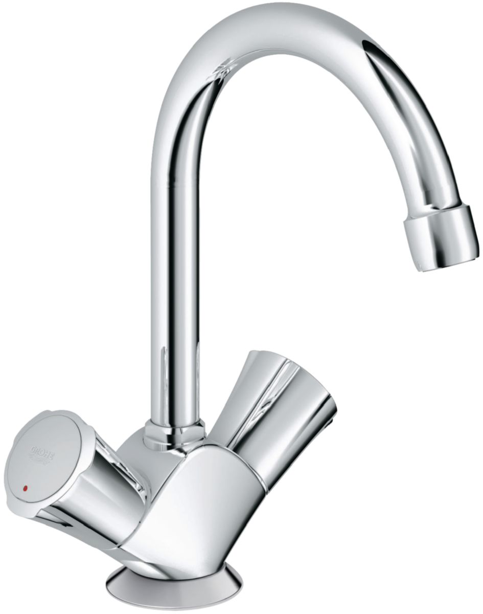 GROHE COSTA L basin mixer, thermally insulated metal handles, high swivel spout, aerator, pop-up waste and pop-up waste, Ref. 21094001. DIAYTAR NIGERIA brings the marketplace to your screen with affordable products delivered in 5-8 days.