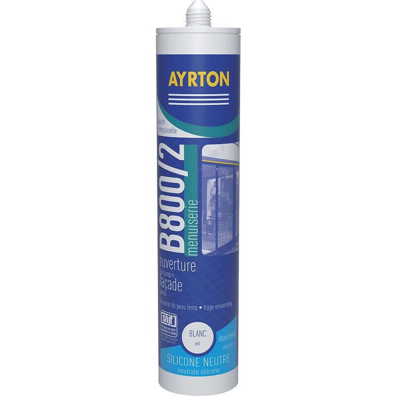Neutral silicone joinery sealant B 800/2 white color 300 ml cartridge. DIAYTAR NIGERIA brings the market to your fingertips with affordable prices and swift delivery services.