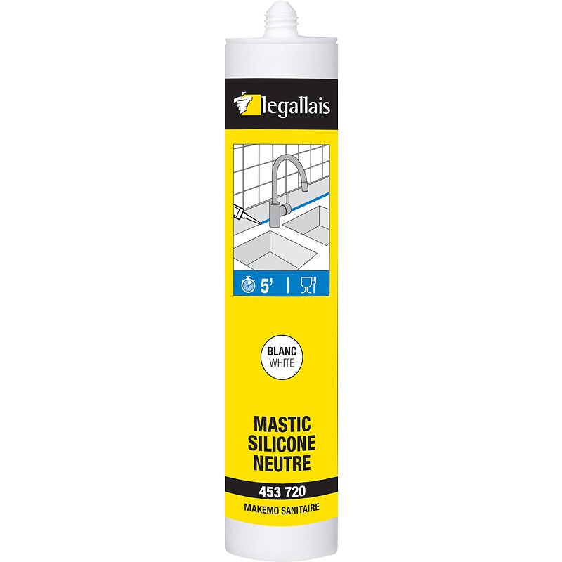 Makemo neutral silicone sanitary sealant, white color, 300 ml cartridge. Your trusted shopping companion, DIAYTAR NIGERIA delivers affordable solutions in just 5-8 days.