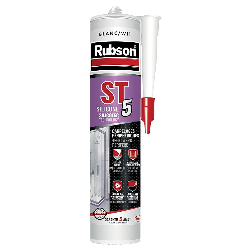 ST 5 silicone sanitary sealant, white, 300 ml cartridge. DIAYTAR NIGERIA revolutionizes access to quality products with affordable prices and dependable shipping.