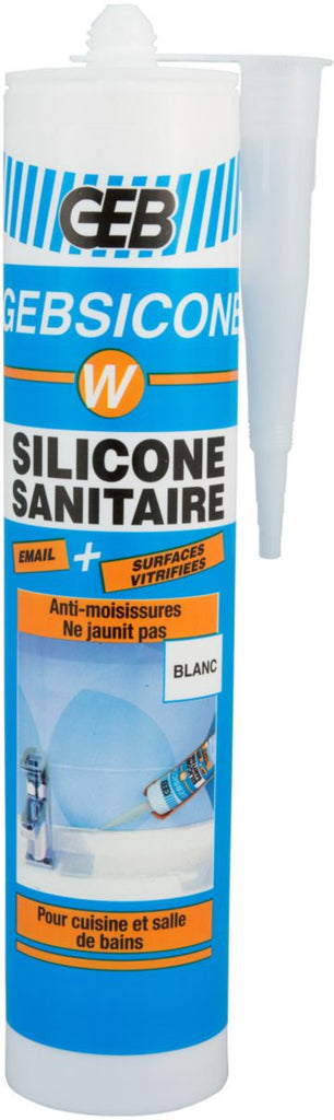 GEBSICONE W acetic silicone sealant 100% silicone sealant cartridge 310ml white ref 893150. Experience the ease of digital shopping with DIAYTAR NIGERIA's affordable and diverse marketplace.