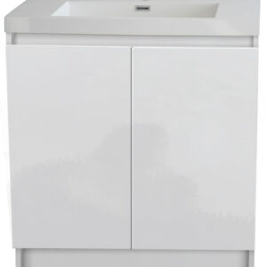 Primeo 80 cm floor-standing furniture with 2 white doors. DIAYTAR NIGERIA revolutionizes online shopping with competitive prices and reliable 5-8 day delivery.