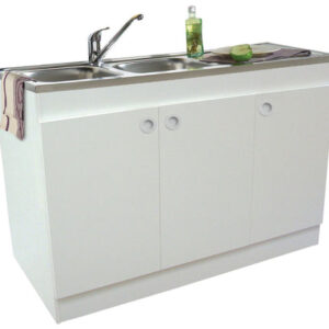 DECLIQ FLOOR under-sink unit. White melamine. 3 Doors ''NEW RECESSED HANDLE'' Ref S13N23120. Your digital marketplace solution, DIAYTAR NIGERIA delivers quality and value within the week.