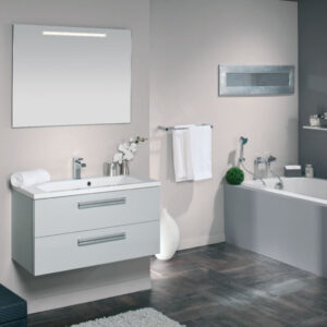 SEDUCTA 90 cm vanity unit, 2 drawers, pearl grey. Shop smart with DIAYTAR NIGERIA, offering a vast product range delivered to your doorstep within a week.