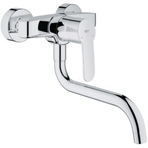 GROHE EUROSTYLE Cosmopolitan single-lever sink mixer, exposed wall mounting, aerator, chrome ref. 33982002. Discover the convenience of DIAYTAR NIGERIA's vast product range delivered affordably in 5-8 days.