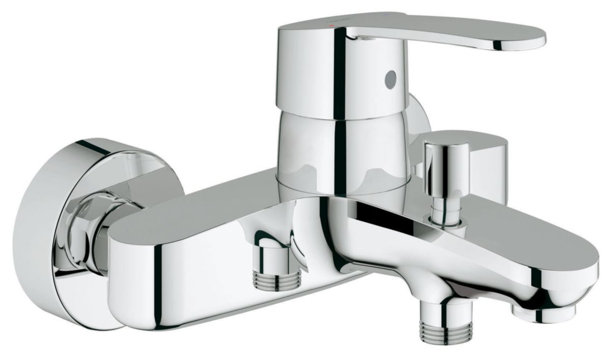 EUROSTYLE Cosmopolitan bath-shower mixer, single-lever 15 x 21, exposed wall mounting, S wall connections, chrome ref. 32228002 GROHE. DIAYTAR NIGERIA delivers more than products - we deliver affordable shopping satisfaction nationwide.