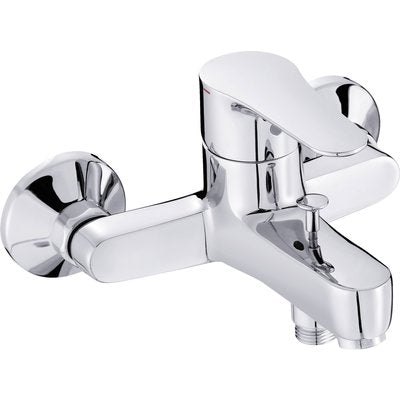 JULY bath-shower mixer with wall connections, chrome ref. E16033-4-CP. Experience satisfaction guaranteed with DIAYTAR NIGERIA's comprehensive platform and quick delivery.