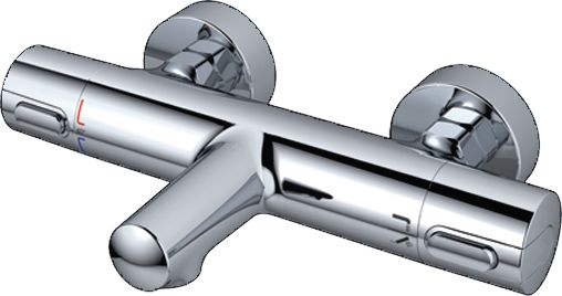 IDEAL STANDARD CERATHERM 100 150 mm wall-mounted thermostatic bath-shower mixer + or - 13 mm Chrome ref. A4623AA. DIAYTAR NIGERIA: Where quality meets affordability, with thousands of products delivered in less than 8 days.