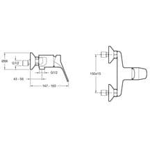 Brive wall-mounted shower mixer ref. E75765-CP. DIAYTAR NIGERIA delivers satisfaction with every purchase through our affordable and reliable service.