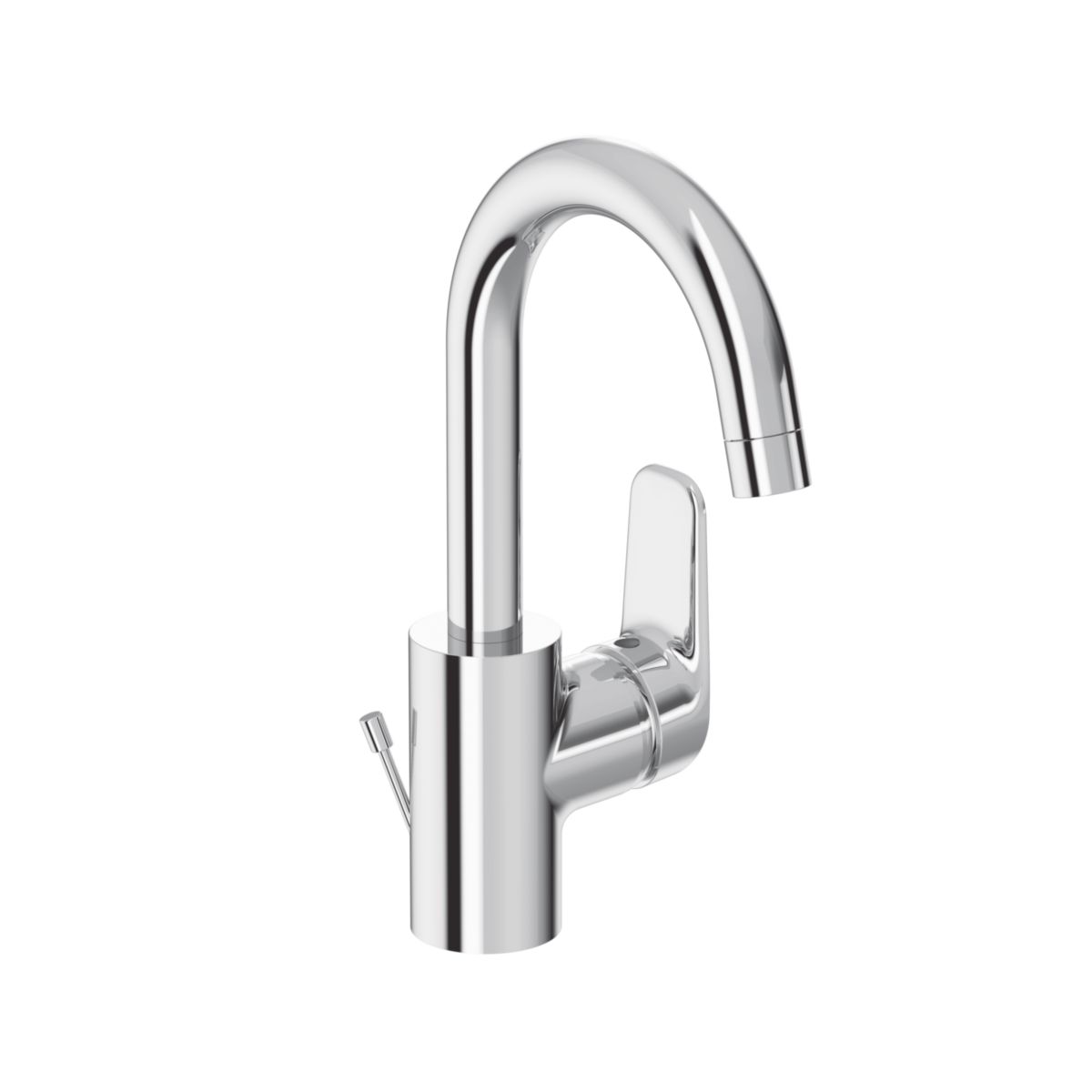 PORCHER Okyris washbasin mixer with tube spout, polypropylene waste, chrome ref. D0572AA. DIAYTAR NIGERIA: Connecting every Nigerian with quality products at prices everyone can afford.