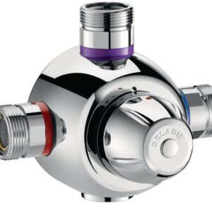 DELABIE Premix T3 collective thermostatic mixer flow rate 90 liters per minute male 26 x 34 L 144 H 95 P23: ref. 731300. Your shopping dreams realized through DIAYTAR NIGERIA's affordable platform with reliable delivery times.