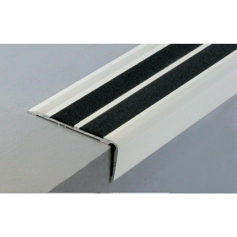 Aluminum stair nosing for interior tertiary use, model 6T with 2 strips - screw-on surface installation. Shop across categories at DIAYTAR NIGERIA with the confidence of prompt and budget-friendly delivery.