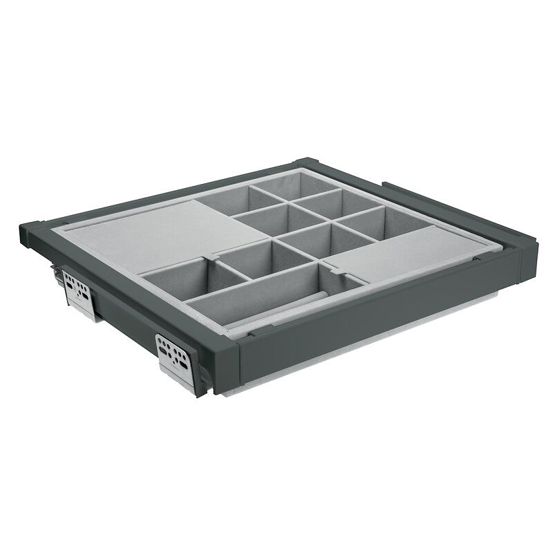 Elite full extension adjustable sliding organizer - width 900 mm - anthracite finish. DIAYTAR NIGERIA connects you with endless possibilities through our affordable e-commerce platform.