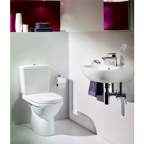O.NOVO floor-standing WC pack with compact DirectFlush washdown bowl, EcoFlush mechanism, seat with stainless steel hinges, horizontal outlet Ref. 5689FR01. Discover the perfect balance of selection and value with DIAYTAR NIGERIA's nationwide delivery service.