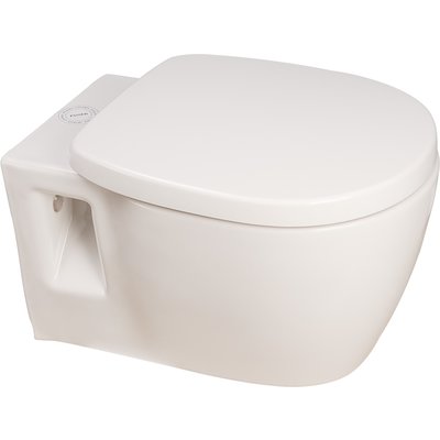 Pack suspended WC connect seat soft close Ref. E719601. Nigeria-Materiels.com offers a wide selection of hardware and plumbing products. Get the best tools for your projects today.