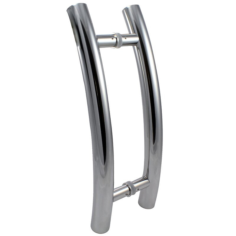 Pair of curved polished stainless steel marshal's batons Ø 40 mm - length 440 mm center distance 300 mm - Kit d. Shop from Nigeria's largest product selection at DIAYTAR, with budget-friendly prices and swift delivery.