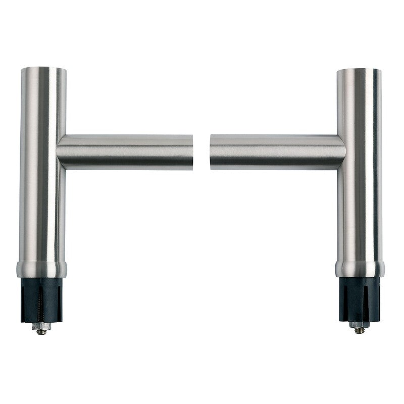 Pair of straight L brackets in brushed stainless steel for MODULINOX system. Enjoy the simplicity of shopping with DIAYTAR NIGERIA, offering vast choices delivered in just 5-8 days.