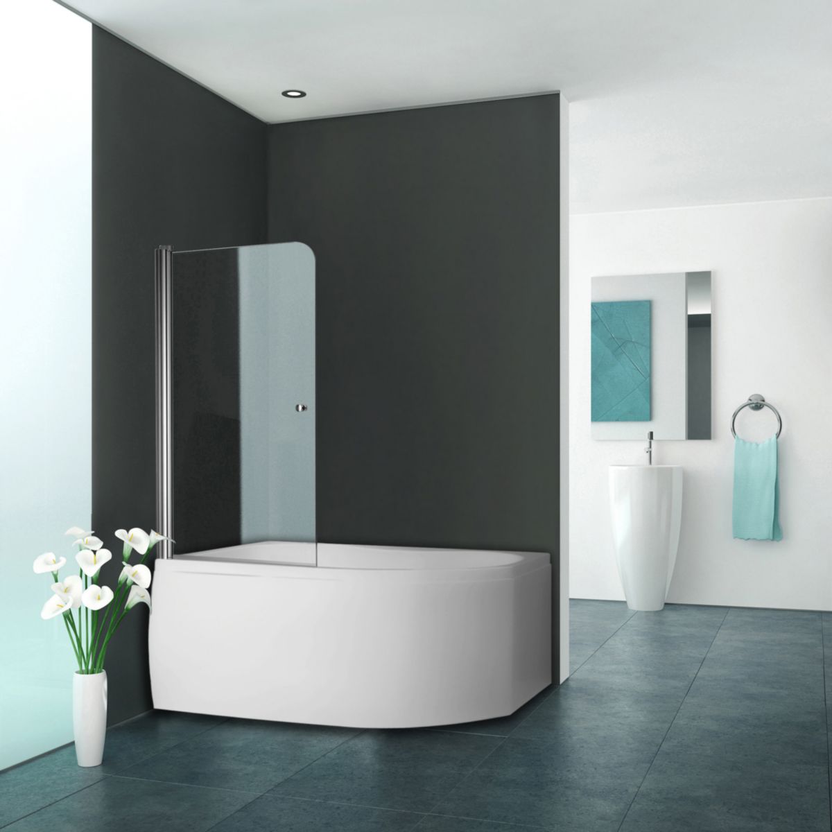 ROTHALUX bathtub screen 1 pivot element, EQUI series, 800x1400 mm, polished silver profile, clear glass, Ref. 1406000256. Your trusted e-commerce destination, DIAYTAR NIGERIA offers extensive variety with reliable shipping.