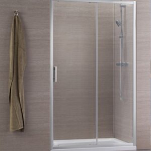 ALTERNA CONCERTO shower screen with sliding front access and 2 panels, shiny silver, 4 sizes available.. Explore our range of electrical and construction products at Nigeria-Materiels.com. We deliver quality and reliability.