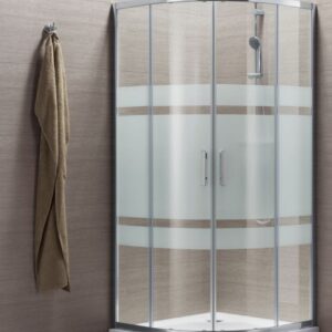 ALTERNA Concerto quarter circle sliding shower screen L 90 x H 195 cm shiny silver profile screen-printed glass, Ref.NDF90X P. Experience budget-friendly shopping at DIAYTAR NIGERIA, Nigeria's premier online marketplace with quick delivery.