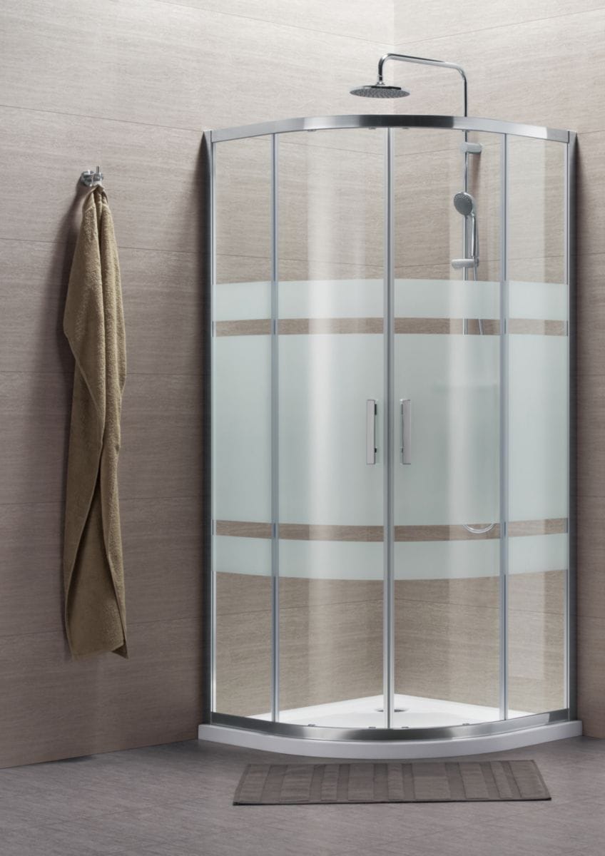 ALTERNA Concerto quarter circle sliding shower screen L 90 x H 195 cm shiny silver profile screen-printed glass, Ref.NDF90X P. Experience budget-friendly shopping at DIAYTAR NIGERIA, Nigeria's premier online marketplace with quick delivery.