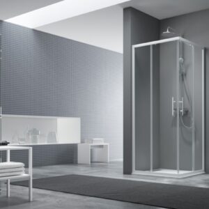 ALTERNA Aquarius 2 shower screen, corner access, sliding door 80 x 80 cm. DIAYTAR NIGERIA: Where every shopping need is fulfilled with affordable prices and nationwide shipping.