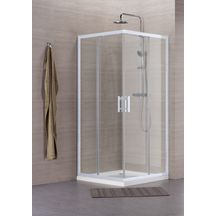 Concerto shower screen sliding corner access L 90 x H 195 cm shiny silver profile transparent glass. DIAYTAR NIGERIA puts thousands of products at your fingertips with affordable prices and delivery within a week.