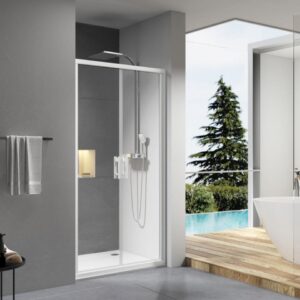Concerto shower screen front access 2 hinged doors 80 cm shiny silver profile transparent glass ALTERNA, Ref.NDI80X. Experience the simplicity of DIAYTAR NIGERIA's extensive marketplace with delivery within 8 days.