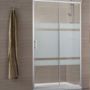 Concerto shower screen, sliding front access, 2 panels, L 120 x H 195 cm, shiny silver profile, screen-printed glass. Shop across categories at DIAYTAR NIGERIA and enjoy budget-friendly nationwide shipping in 5-8 days.