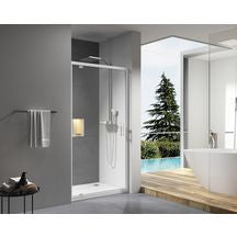 Shower screen CONCERTO pivot door space-saving opening 90 cm white profile transparent glass. DIAYTAR NIGERIA connects you with endless possibilities through our affordable e-commerce platform.