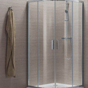 Concerto quarter circle sliding shower screen L 80 x H 195 cm shiny silver profile transparent glass. DIAYTAR NIGERIA connects you with thousands of products at competitive prices, delivered within a week.