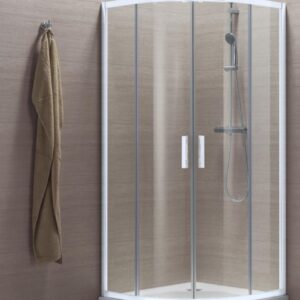 Concerto quarter circle sliding shower screen L 90 x H 195 cm white profile transparent glass. Experience budget-friendly shopping at DIAYTAR NIGERIA, Nigeria's premier online marketplace with quick delivery.