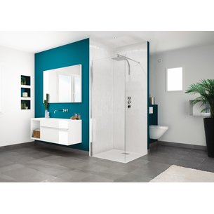 Smart Design solo shower screen 90 cm chrome profile transparent glass Ref. PA90304CTNE. Experience shopping without stress at DIAYTAR NIGERIA's comprehensive and budget-friendly platform.