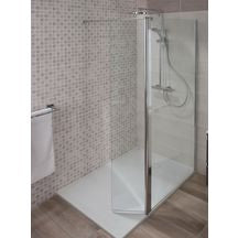 Straight wall + CONCERTO WALK 150 cm mobile, height 2 m, 6 mm tempered glass, anti-limescale treated, chrome profile width 1.6 cm. Supplied with 120 cm cuttable arm and T connector. Discover shopping simplified with DIAYTAR NIGERIA's comprehensive platform and reliable 5-8 day shipping.