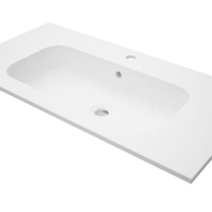 ALTERNA Seducta 2 vanity top, 90 cm in synthetic material with centred basin, Ref.6249378. Shop confidently with DIAYTAR NIGERIA, offering affordable prices and reliable delivery within a week.